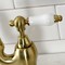 Kingston Brass Bridge Kitchen Faucet with Brass Sprayer, Brushed Brass KS7757PLBS - alternate 5